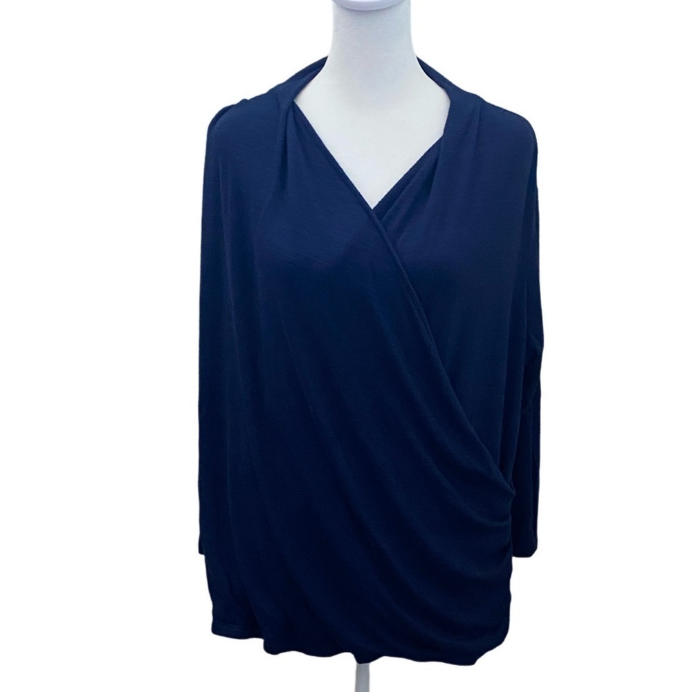 41 Hawthorne Chic Navy Women's Lightweight Sweater Blouse. Size 2X.